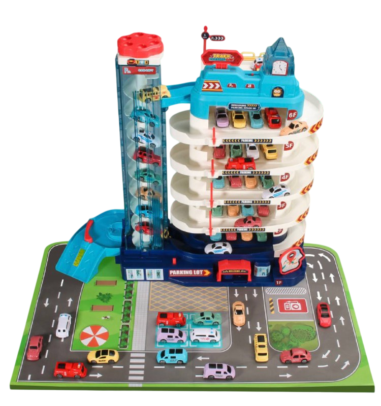 Дитячий музичний гараж для машинок Fun Game 3302A з автоматичним підйомником 5 поверхів/8 машинок (2015672072)