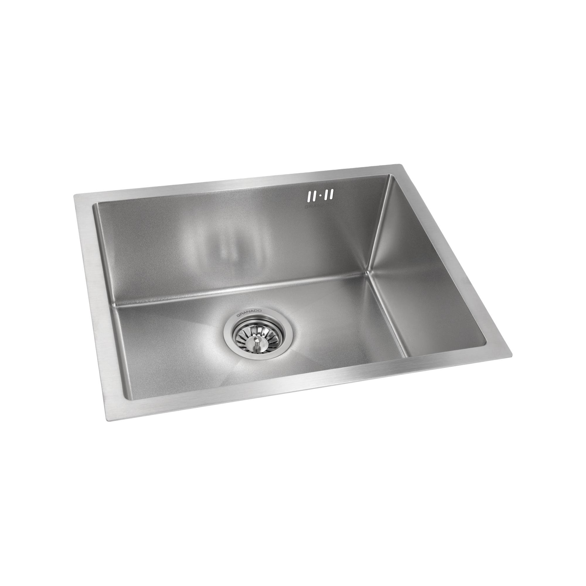 Мийка для кухні Granado Under top Max Steel S201 Textures 53х43х22 см - фото 2 Мийка для кухні Granado Under top Max Steel S201 Textures 53х43х22 см - фото 2