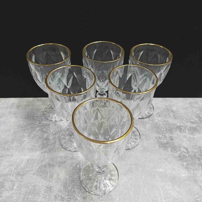 Набір келихів для вина OLens 01-050 325 мл 6 шт. Золотий смарагд (1569908696) - фото 4