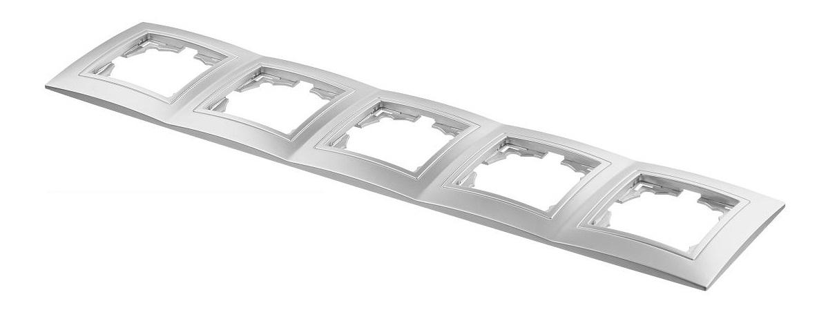 Рамка п'ятимісна MARSHEL ELEGANT FE-5 Silver