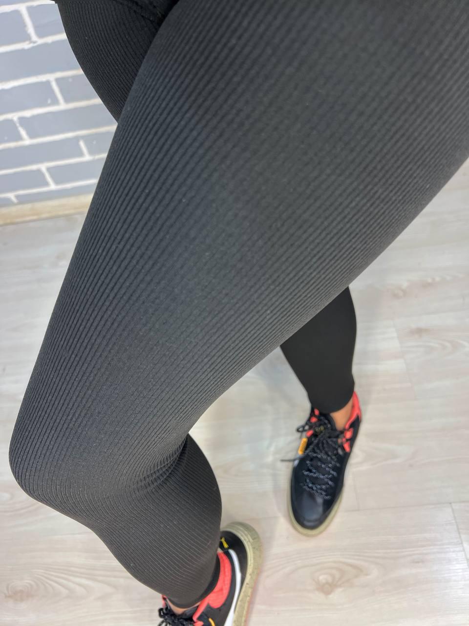 Лосины женские Prenses 706 рубчик широкий пояс утепленные флис S Черный (3046) - фото 7 Лосины женские Prenses 706 рубчик широкий пояс утепленные флис S Черный (3046) - фото 7