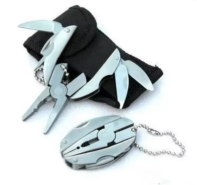 Брелок-мультитул кишеньковий міні нержавіюча сталь з чохлом (ce0d5594) - фото 3