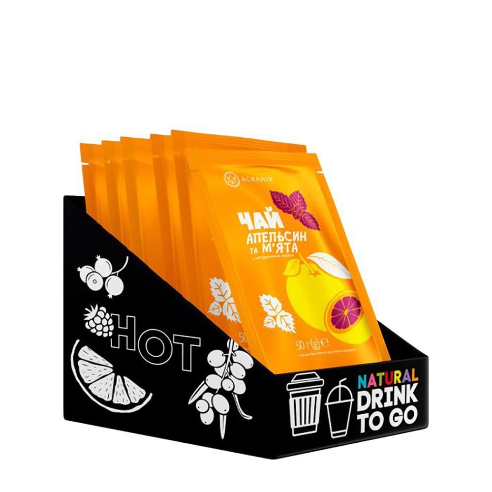 Напій концентрований Асканія чай апельсин та м'ята 12 саше по 50 г - фото 3