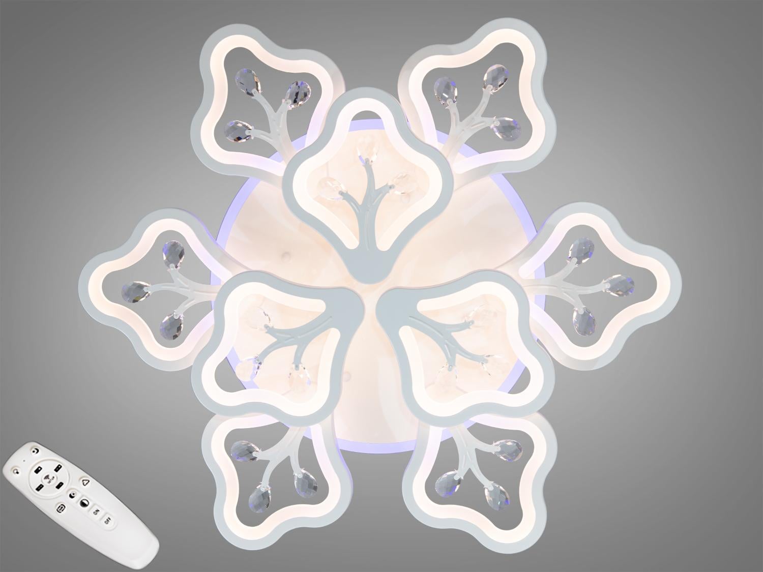 Люстра LED потолочная Diasha 8149/6+3WH 3col dim 165W Белый