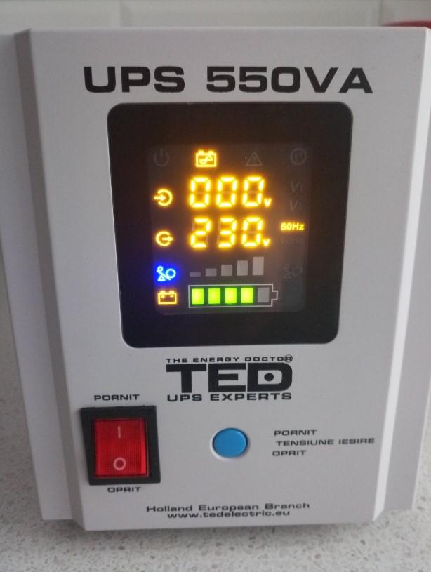 Источник бесперебойного питания TED 550 VA 300 W 12 В с правильной синусоидой - фото 4 Источник бесперебойного питания TED 550 VA 300 W 12 В с правильной синусоидой - фото 4