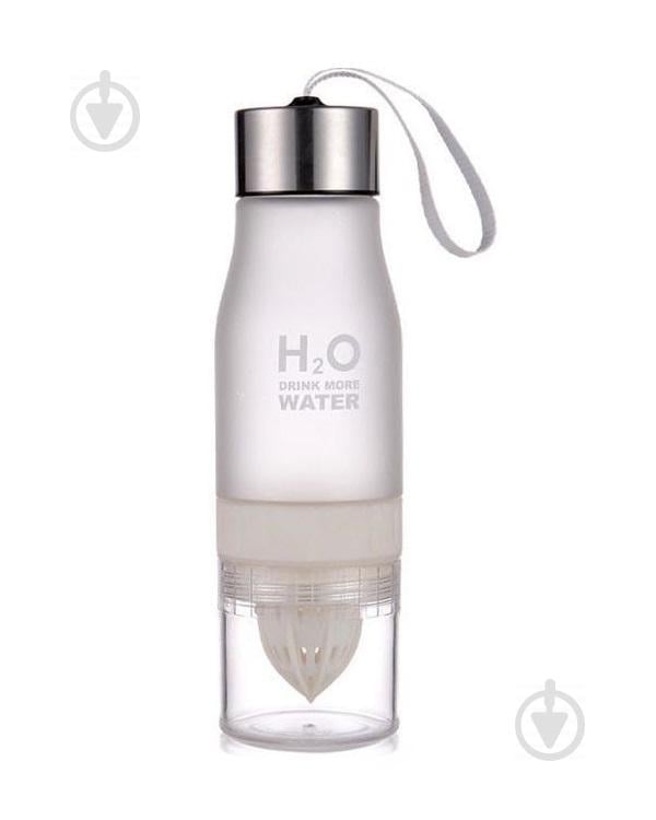 Бутылка для воды и напитков H2O с цитрусовой соковыжималкой 650 мл Белая (SUN0036) Бутылка для воды и напитков H2O с цитрусовой соковыжималкой 650 мл Белая (SUN0036)