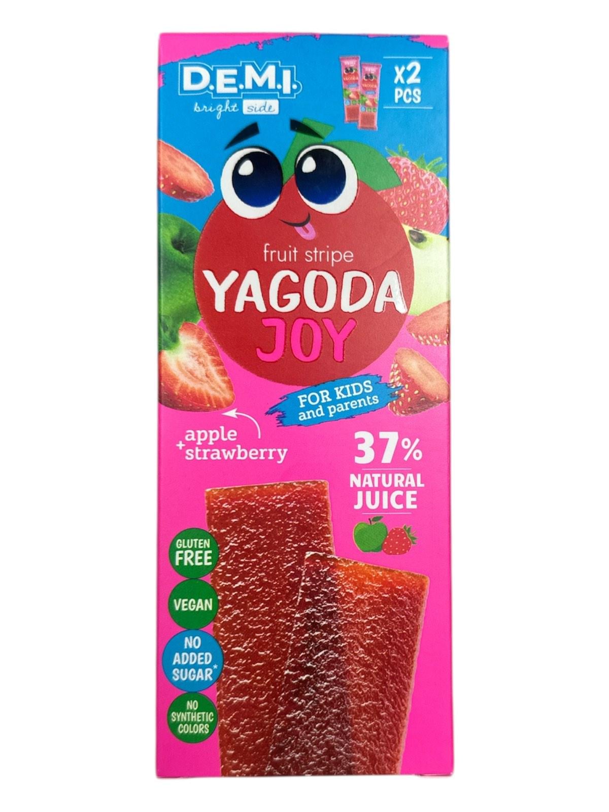 Пастила фруктовая DEMI Yagoda Joy с соком клубники 2 шт. 15 г (61021)