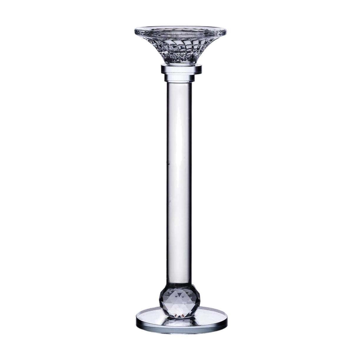 Подсвечник стеклянный Crystal lotus декоративный h 34 см (HP-4-8M)