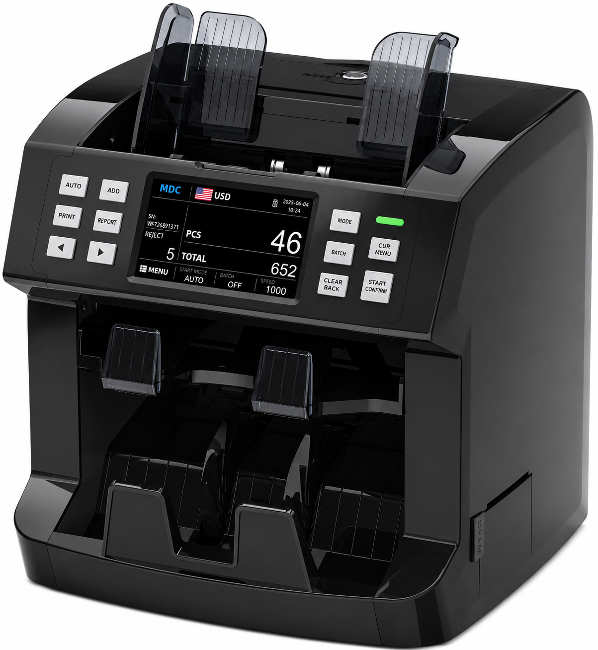 Сортировщик банкнот двухкарманный Scan Count SC-150 с детекцией UV/MG/IR/Dual CIS