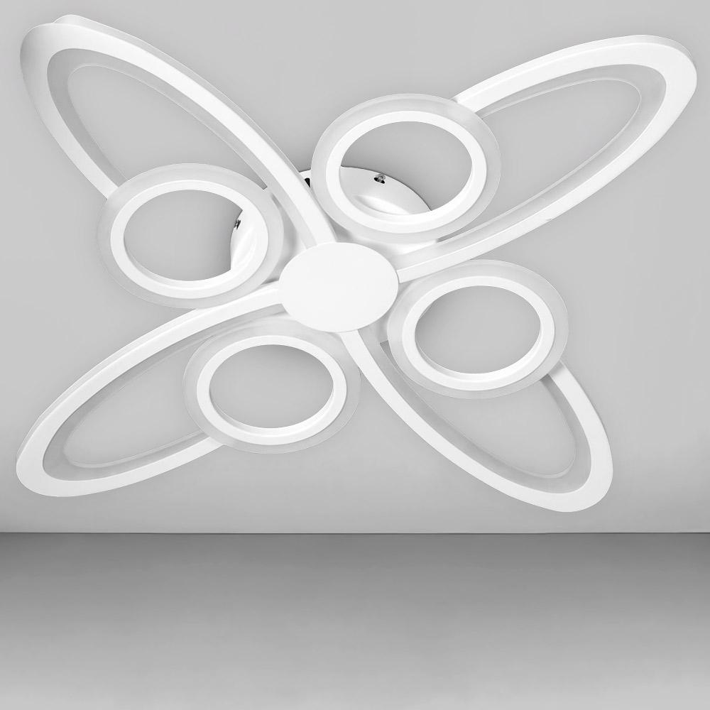 Люстра потолочная светодиодная Lighthouse SY-20482/4/4 WH D700хH50 128W с пультом Белый