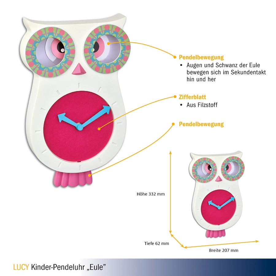 Часы настенные TFA Owl Lucy 60305202 - фото 2