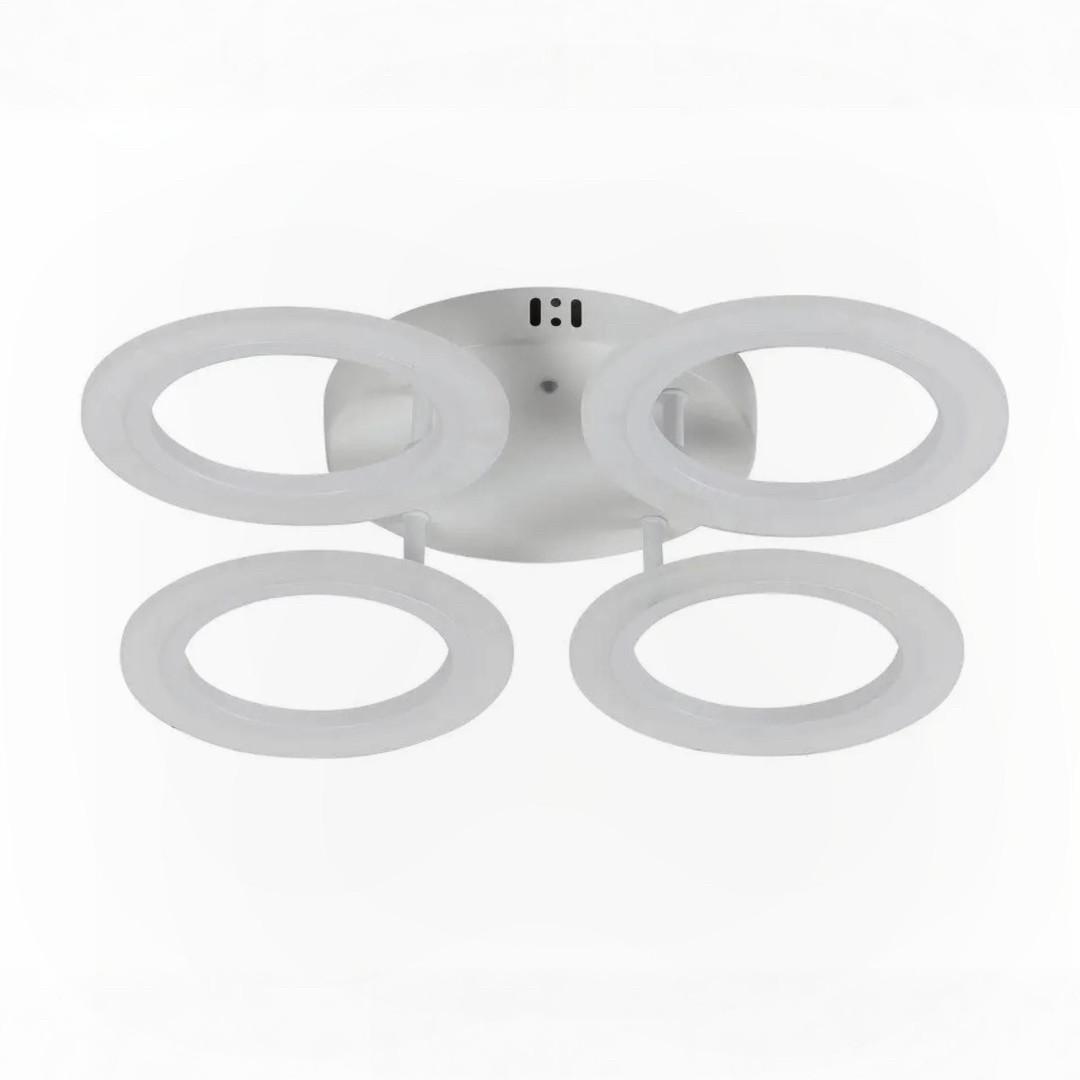 Люстра светодиодная Valeso 56W с четырьмя рассеивателями из акрила 3000-6500K Белый (G 2716/4 WT) - фото 3 Люстра светодиодная Valeso 56W с четырьмя рассеивателями из акрила 3000-6500K Белый (G 2716/4 WT) - фото 3