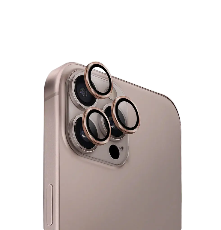 Защитное стекло для камеры NEU Chatel Metal Frame Lens Protector Glass for iPhone 16 Pro/16 Pro Max, Gold