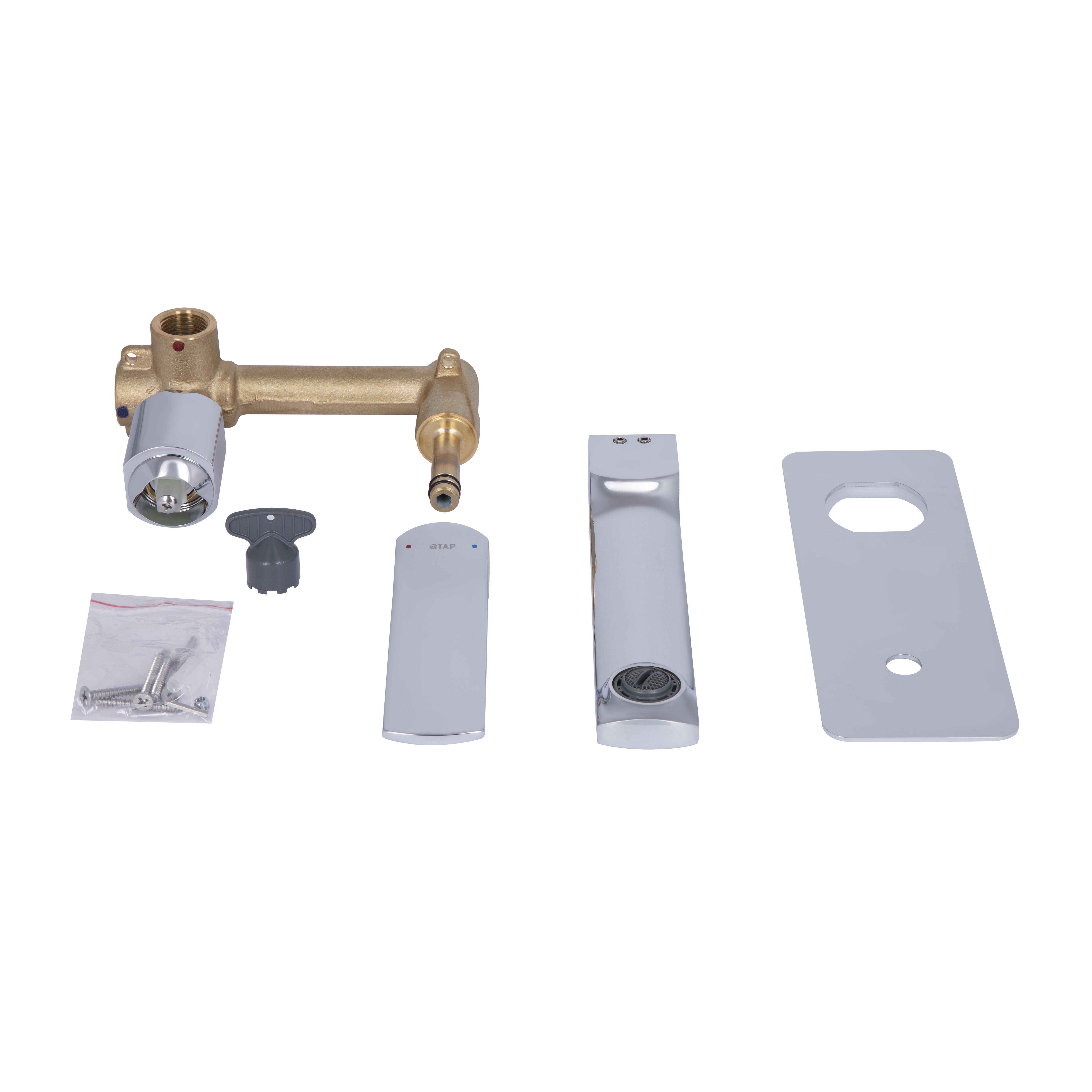 Смеситель для умывальника настенного монтажа Q-tap Slavonice QTSLA273CRM45919 Хром (232727) - фото 6 Смеситель для умывальника настенного монтажа Q-tap Slavonice QTSLA273CRM45919 Хром (232727) - фото 6