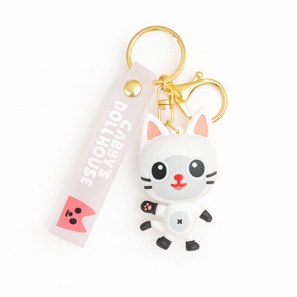 Брелок кот Пандик Кукольный домик Габби Pandy Paws Gabby's Dollhouse Белый (0571)