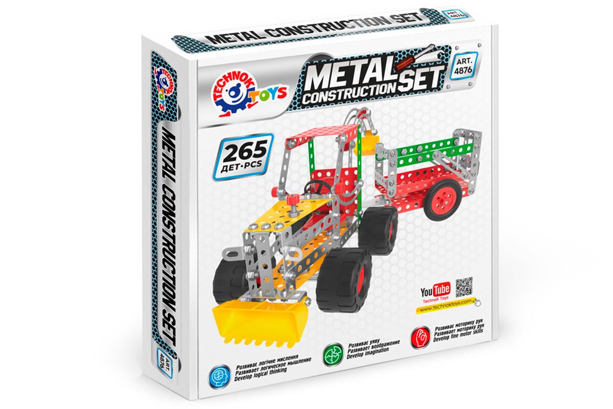 Конструктор металлический ТехноК Трактор с прицепом