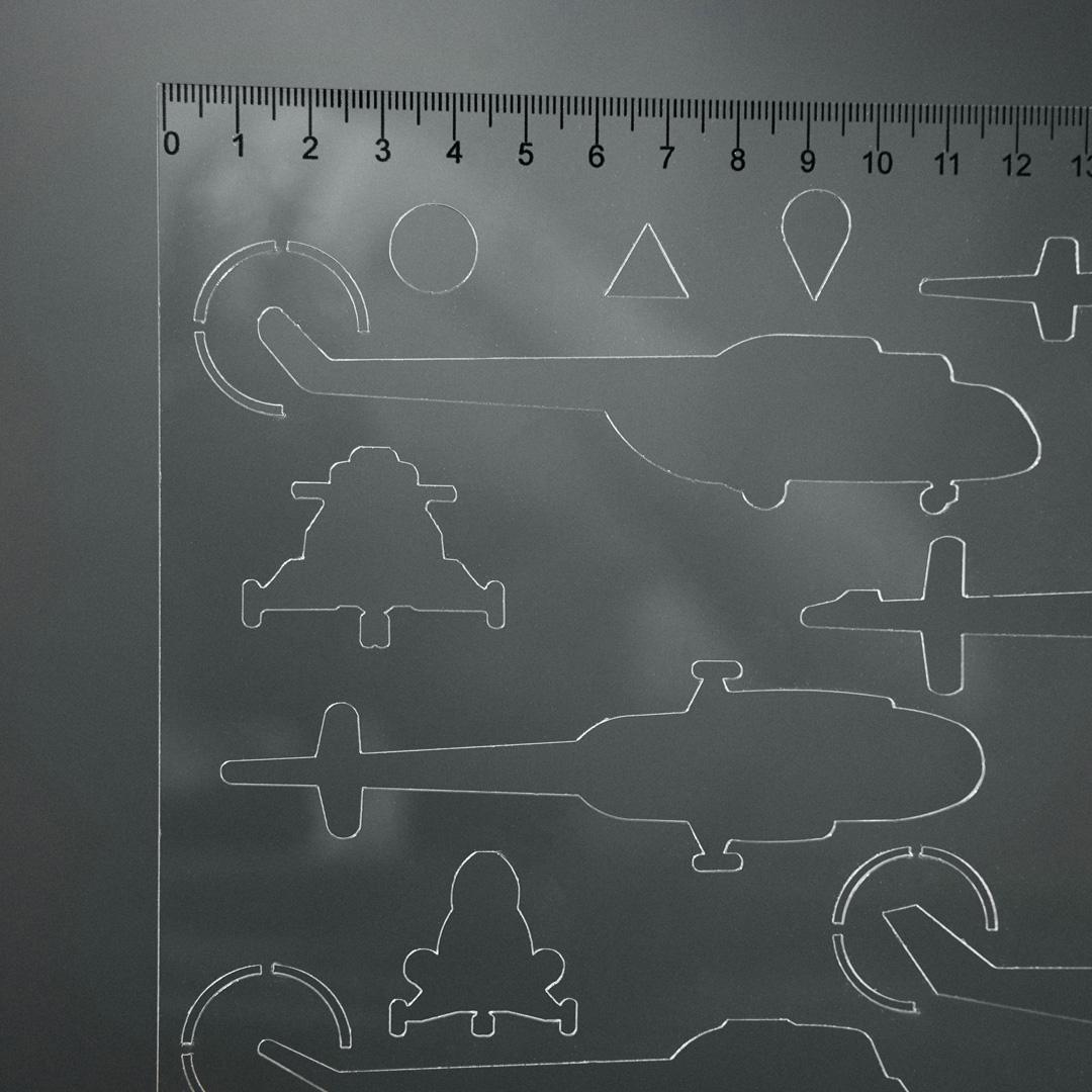 Трафарет вертольотів серії МІ квадратний (AV1-8CL) - фото 2 Трафарет вертольотів серії МІ квадратний (AV1-8CL) - фото 2