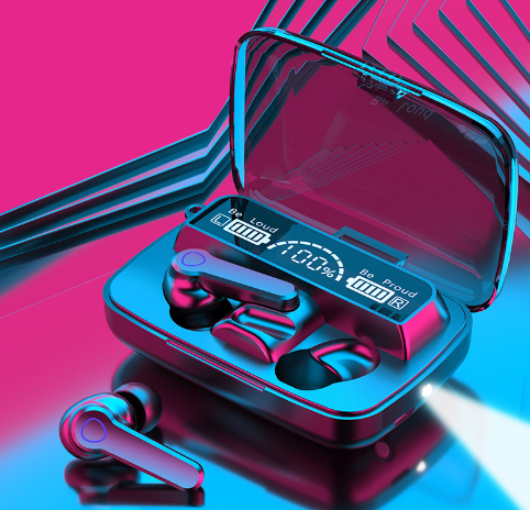 Навушники бездротові M19 TWS BT5.1 із сенсорним світлодіодним дисплеєм Black (1843) - фото 2 Навушники бездротові M19 TWS BT5.1 із сенсорним світлодіодним дисплеєм Black (1843) - фото 2