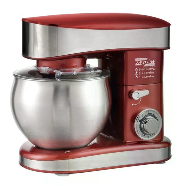Тістоміс Zepline ZP-137 з чашею з нержавіючої сталі 7 л 3500 Вт Червоний