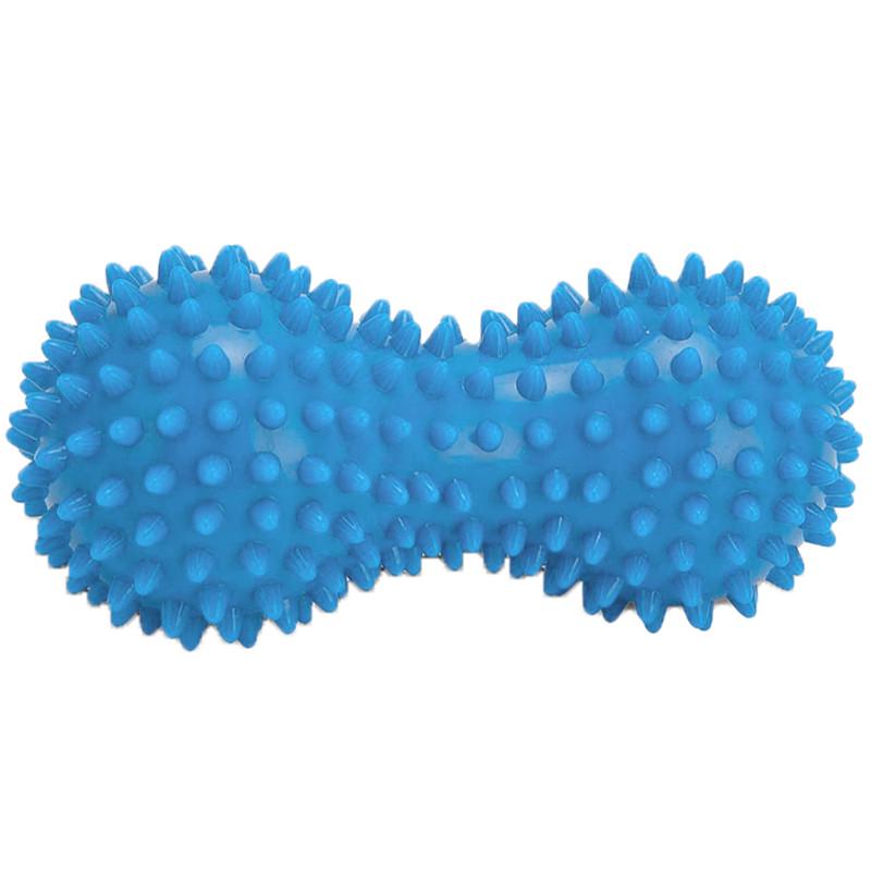 Мяч для массаж Dobetters PVC P3 Арахис двойной с шипами и захватом Blue (25713853)