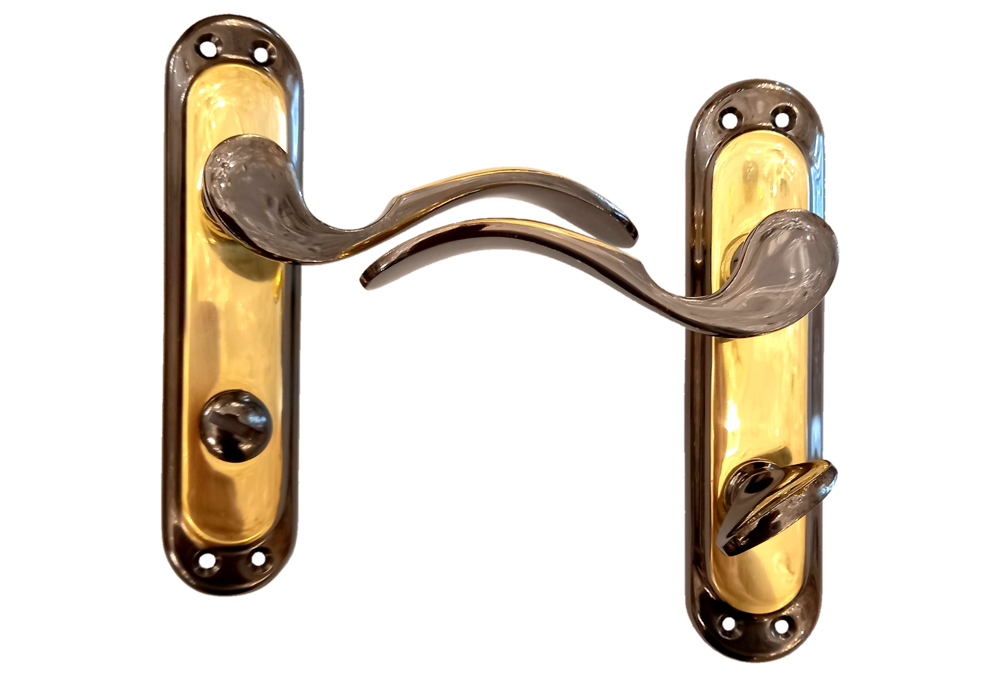 Ручки дверные Ozen Senfoni Fume wc Черный/Золотой