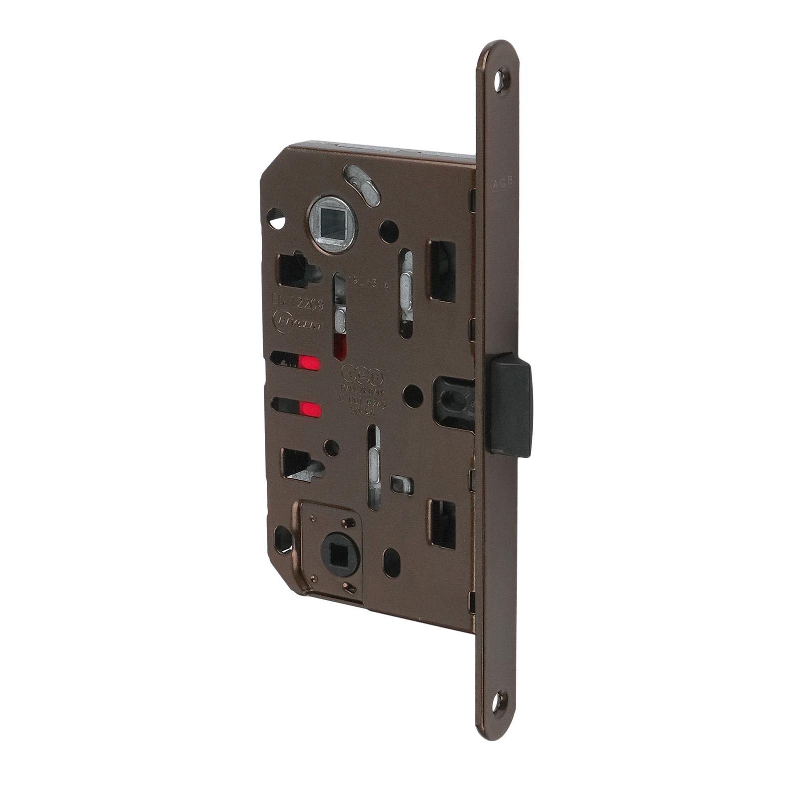 Замок врезной межкомнатный WC AGB Mediana Evolution 96/50 мм Бронзовый коричневый (B01102.50.22) Замок врезной межкомнатный WC AGB Mediana Evolution 96/50 мм Бронзовый коричневый (B01102.50.22)