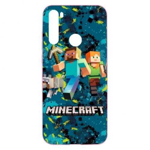 Чохол для Xiaomi Redmi Note 8T Minecraft Steve Alex And Dog (10029343-7-134799)