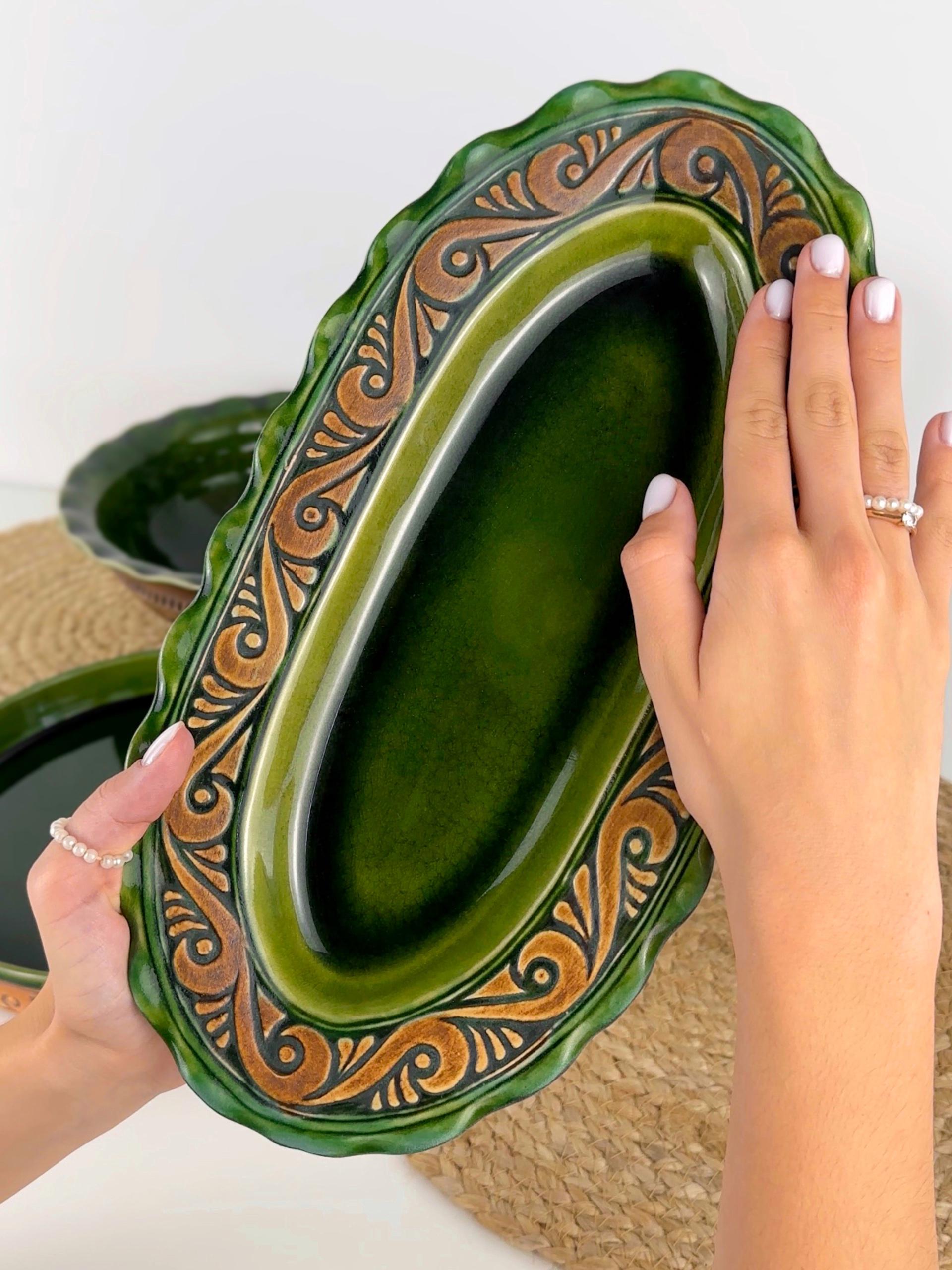 Набор глиняной посуды для подачи страв на 6 человек Гражда Коричневый (17019-11) - фото 11 Набор глиняной посуды для подачи страв на 6 человек Гражда Коричневый (17019-11) - фото 11