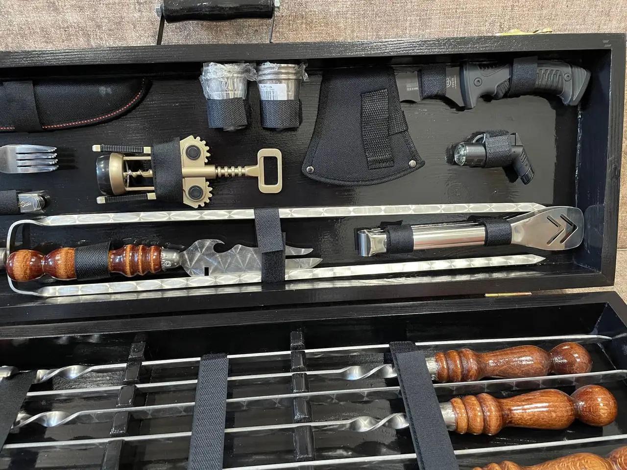 Набір шампурів Профі №30-1 у кейсі (10644723) - фото 5 Набір шампурів Профі №30-1 у кейсі (10644723) - фото 5