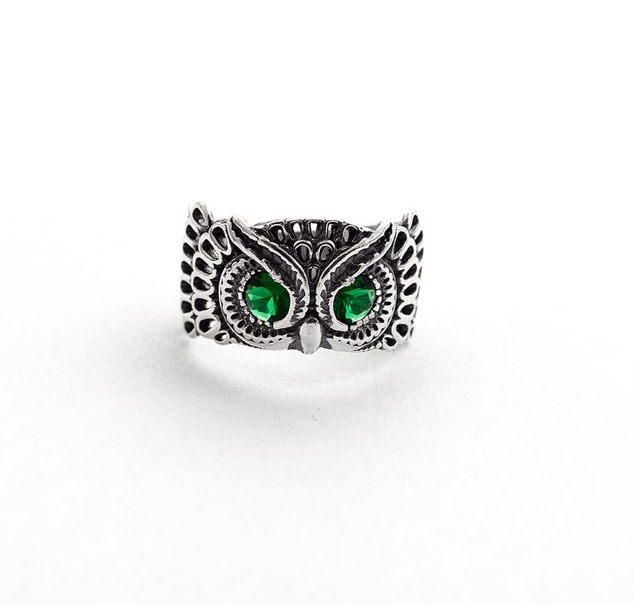 Кольцо серебряное Maxi Silver 8130 SE Сова р. 17,5 (8813082)