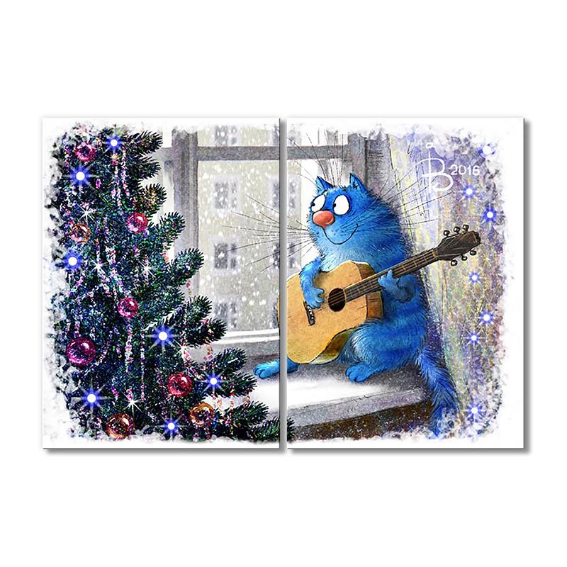 Модульная картина Со мною вот что происходит... 2 модуля общий размер 90x135 см (_rinaz_20162225)