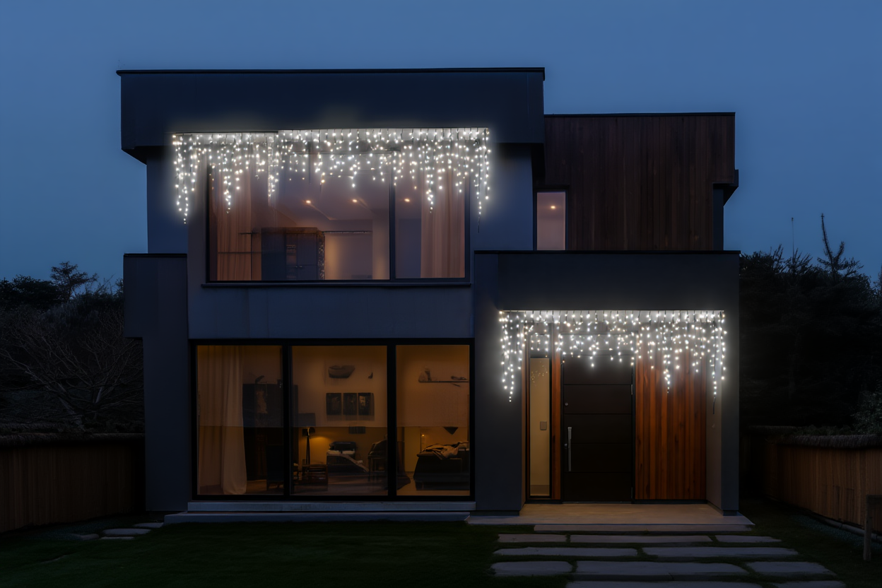 Гірлянда вулична Бахрома 36МBW 36 м 600 LED Чорний/Білий (29912849) - фото 2 Гірлянда вулична Бахрома 36МBW 36 м 600 LED Чорний/Білий (29912849) - фото 2