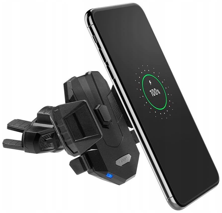 Автодержатель с беспроводной зарядкой Spigen X35W CD Car Mount Wireless Charger Black (000CP25520) - фото 4