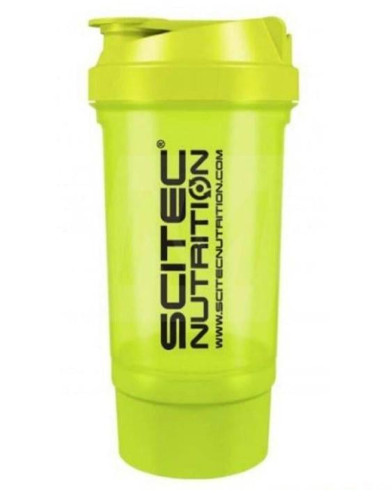 Шейкер Scitec Nutrition Travel 500 мл с 1 контейнером Желтый