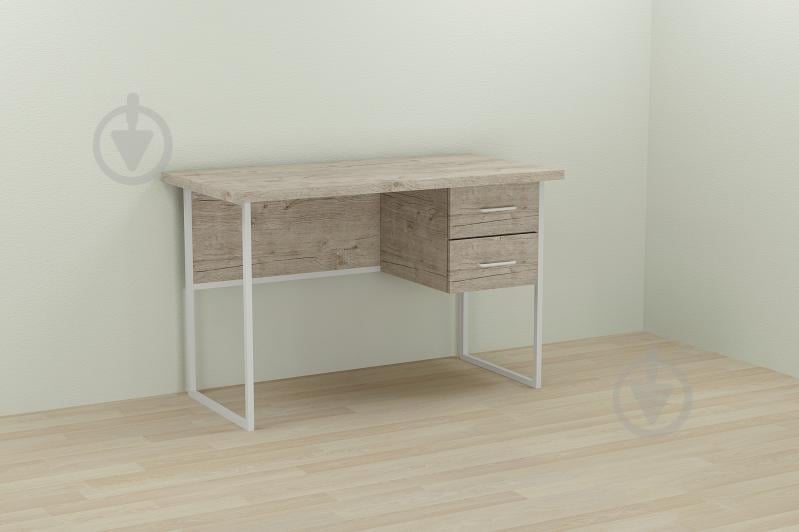 Компьютерный стол Ferrum-decor Дакота 75x140x70 белый ДСП Дуб Шервуд 32мм