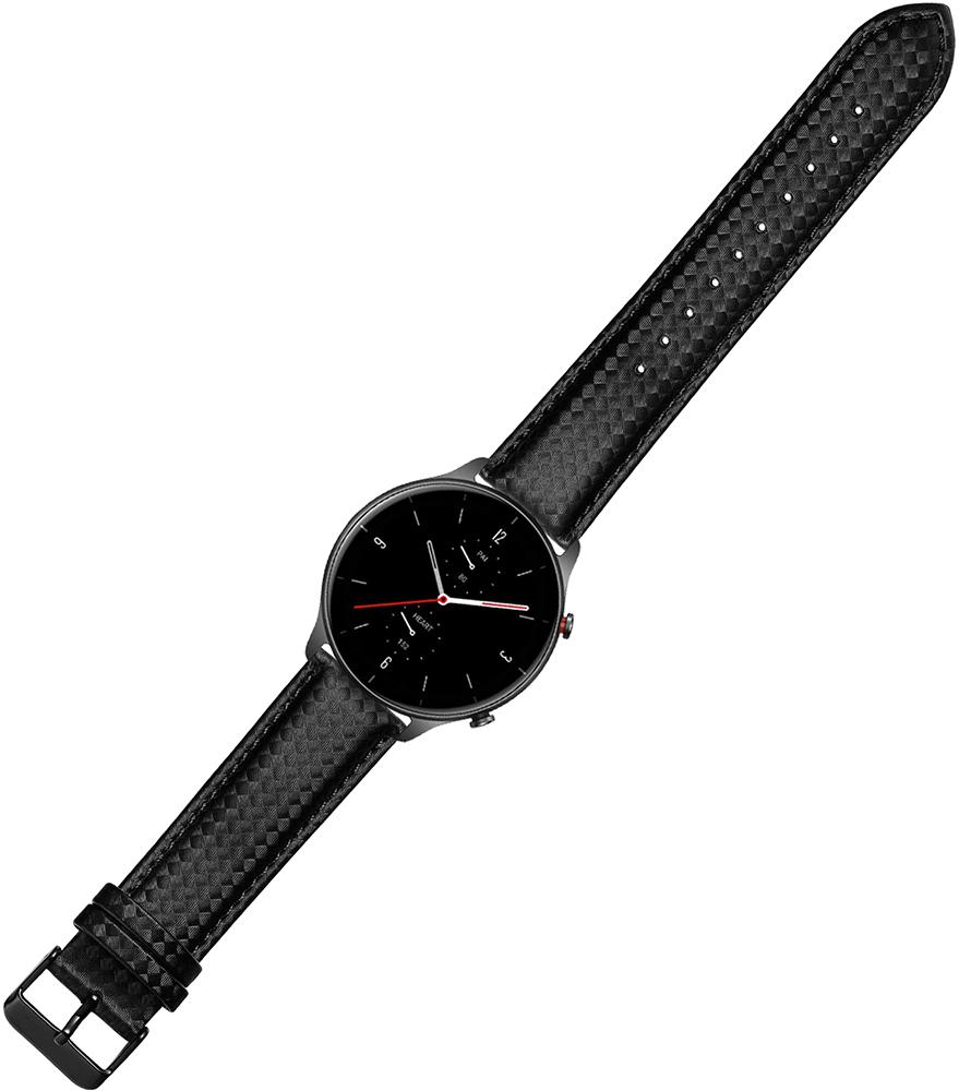 Ремешок кожаный Carbon для Amazfit GTR 2e Black (20762) Ремешок кожаный Carbon для Amazfit GTR 2e Black (20762)