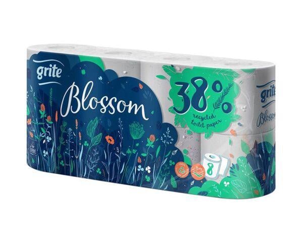 Туалетная бумага GRITE Blossom трехслойная 8 рулонов 145 отрывов (17910)