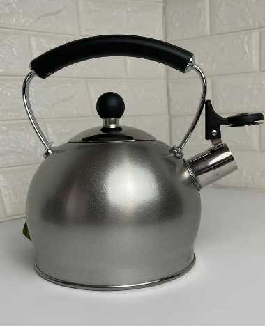 Чайник Kamille із нержавіючої сталі зі свистком 2 л Сталевий (0871) - фото 2 Чайник Kamille із нержавіючої сталі зі свистком 2 л Сталевий (0871) - фото 2