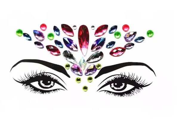 Стрази для макіяжу на обличчя One size Різнокольоровий (9088) Стрази для макіяжу на обличчя One size Різнокольоровий (9088)