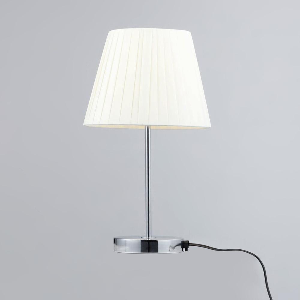 Настольная лампа с абажуром Light House SRS-19747/1T CH Хром/Белый