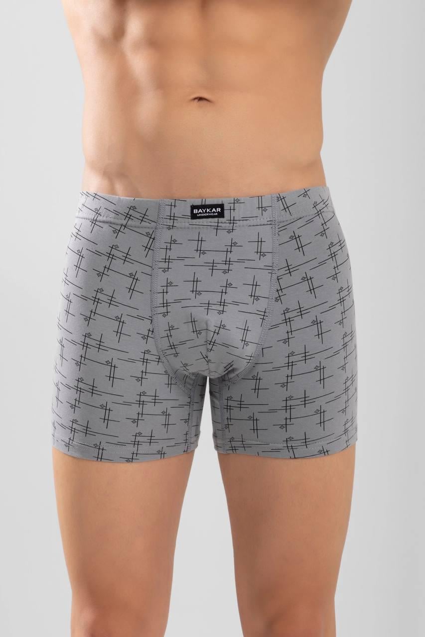 Трусы-боксеры мужские BAYKAR S р. 40-42 Темно-серый (1224-512)