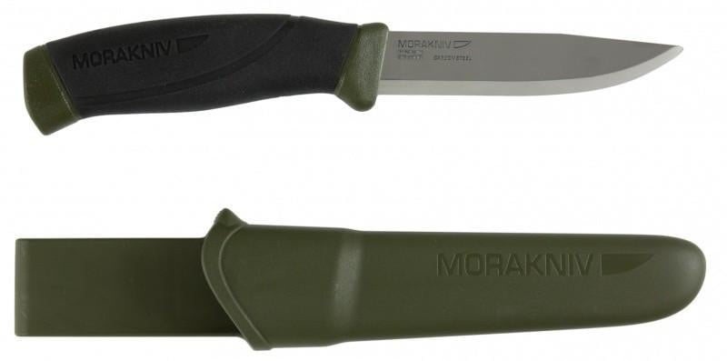 Нож туристический Morakniv Companion MG с чехлом drop-point 59-60 HRC углеродистая сталь 104 мм Черный (2275754450)