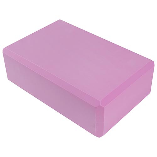 Блок для йоги 23х15х7.5 см Розовый