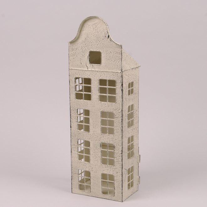 Подсвечник Flora Домик металлический 40,5 см Кремовый (39575) - фото 1 Подсвечник Flora Домик металлический 40,5 см Кремовый (39575) - фото 1