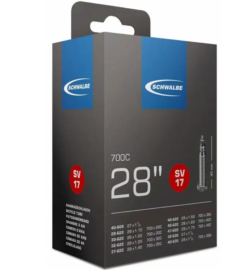 Велокамера Schwalbe 28/47x622/635 SV17 40 мм EK 28" (TUB-93-02)