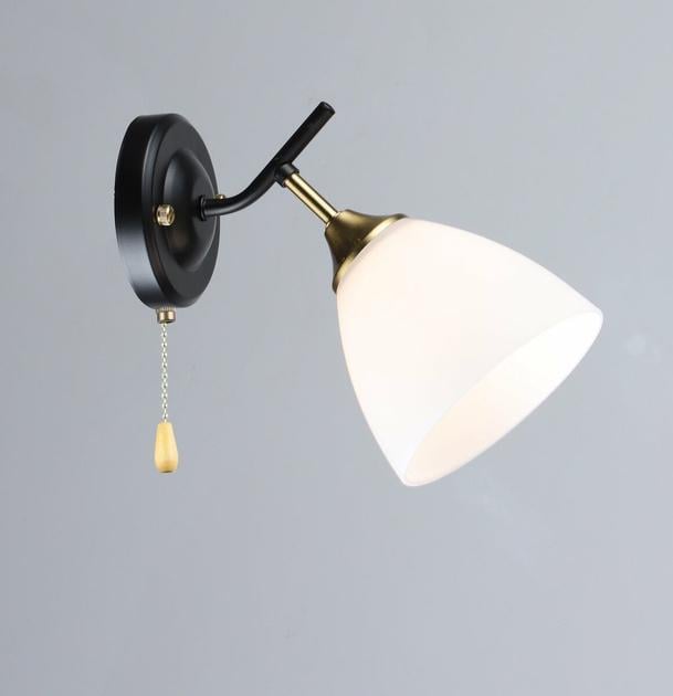 Бра настенное Valeso с веревочным выключателем Е27 IP20 N6602/1W 60W Черный/Медный (28689572)