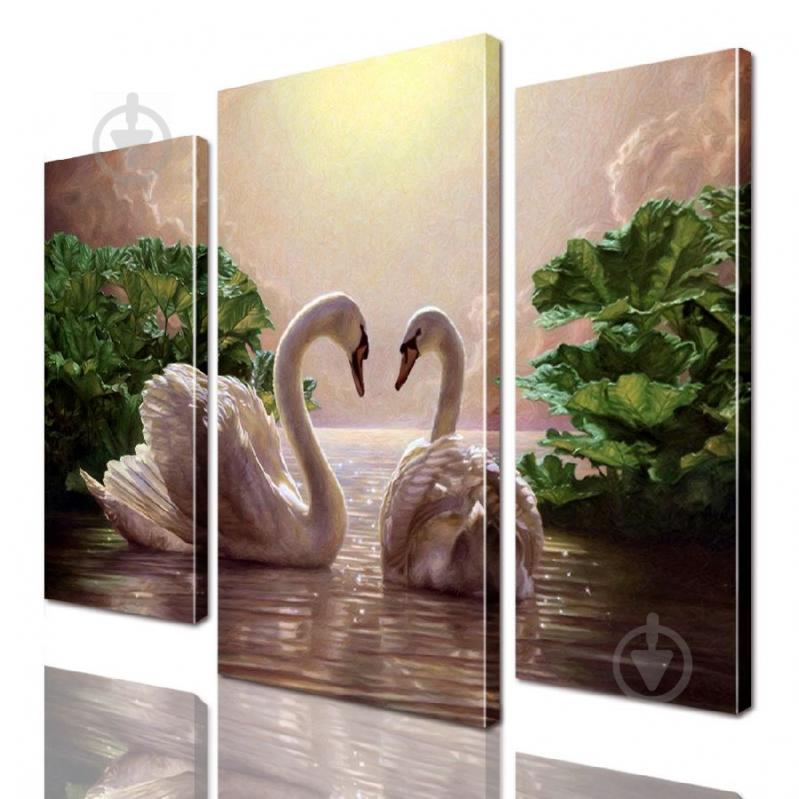 Модульная картина Лебеди ADJ0064 размер 150 х 180 см