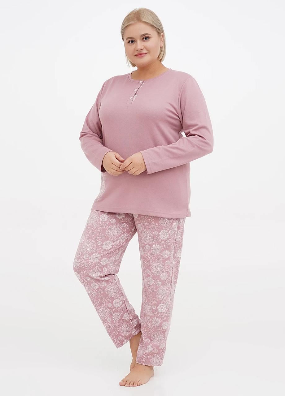 Костюм домашній жіночий Cotpark кофта/штани 2XL Рожевий (30213-03-2XL)