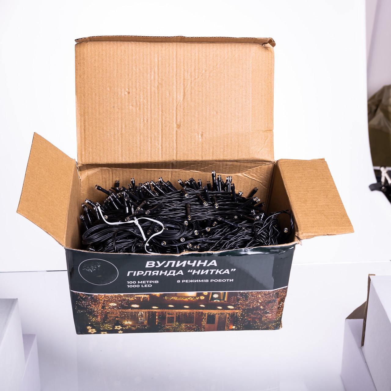 Гирлянда Нитка уличная 1000 LED 100 м Черный/Желтый (CF1000L100MBY) - фото 3 Гирлянда Нитка уличная 1000 LED 100 м Черный/Желтый (CF1000L100MBY) - фото 3