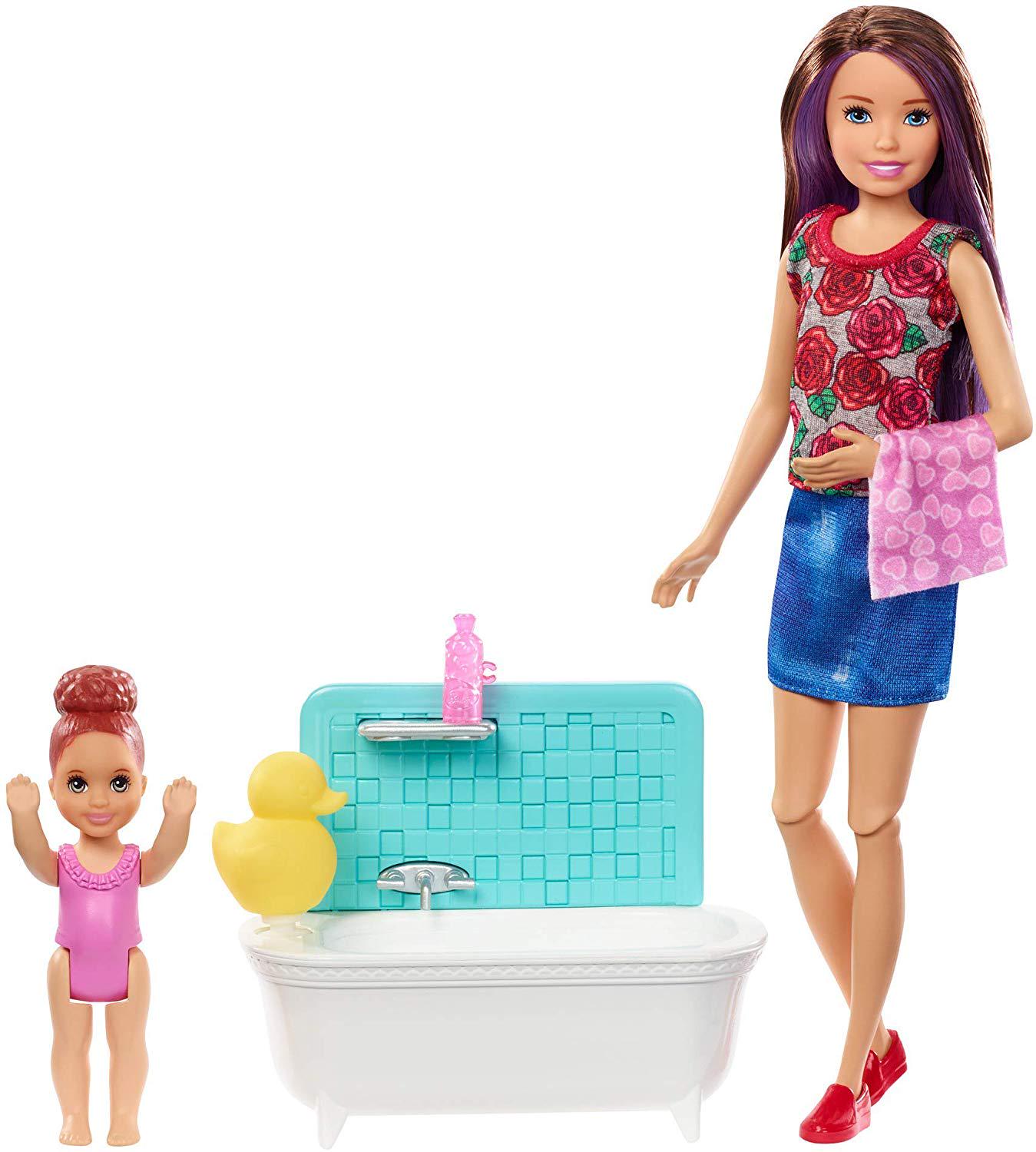 Игровой набор Barbie Skipper Babysitters Bathtime Playset (FXH05)